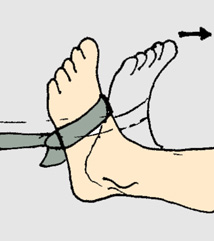 Dorsi-flexion del pie contrarresistencia
